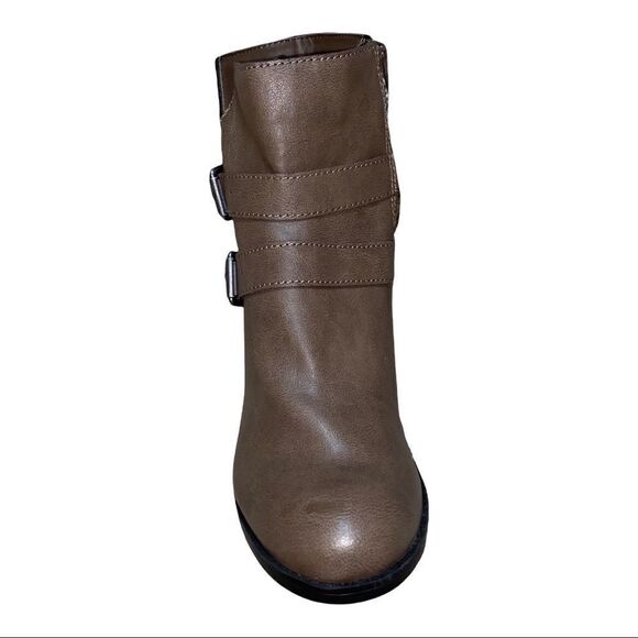 Style & Co Taupe Fortunata Faux Leather Ankle Booties 7.5M NWT Floor Sample - Picture 3 of 6